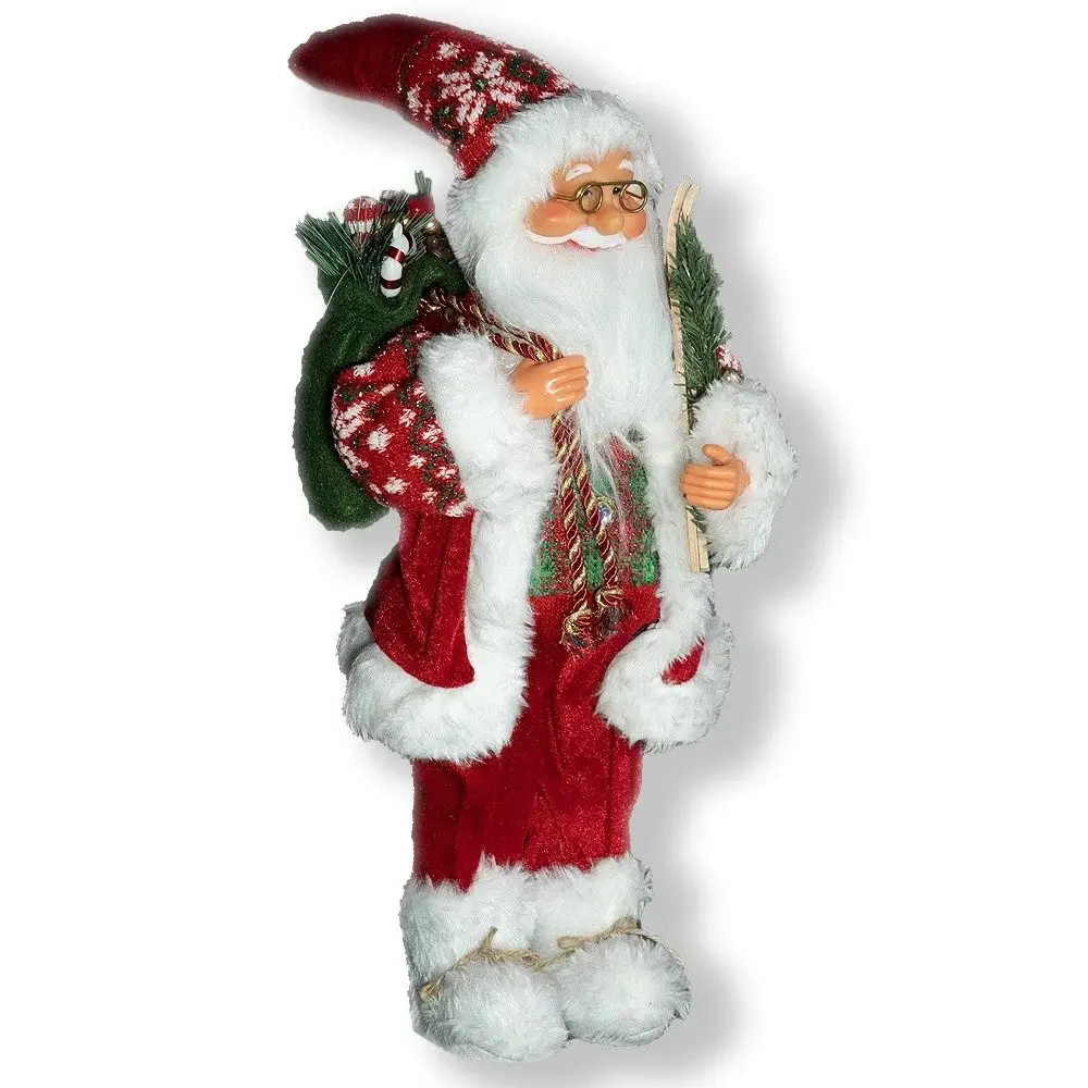 Figurină Moș Crăciun de 45 cm, în roșu